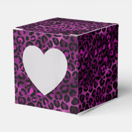 Caixinha De Lembrancinhas Leopardo roxo e Dourado Design 3