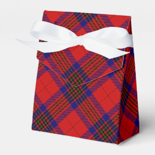 Caixinha De Lembrancinhas Leslie tartan xadrez azul roxa