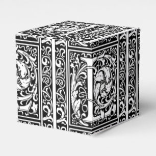 Caixinha De Lembrancinhas Letra L Monograma Medieval Art Nouveau