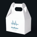 Caixinha De Lembrancinhas Letra nome do padrinho azul marinho data masculino<br><div class="desc">design</div>