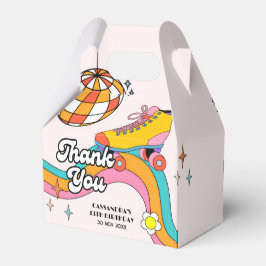 Caixinha De Lembrancinhas Let's Roll Retro Roller Skating Girl Birthday