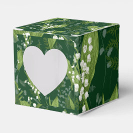 Caixinha De Lembrancinhas Lily of Valley com Ferns | Verde Escuro