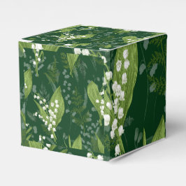 Caixinha De Lembrancinhas Lily of Valley com Ferns | Verde Escuro