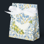 Caixinha De Lembrancinhas Limão Azulejo Azul Italiano<br><div class="desc">Azulejo azul italiano Lemon Mediterrânica,  casamento de verão,  limões,  floradas de limão,  citrinos,  marinho azul e amarelo,  Azulejo azul italiano Lemon Wedding,  que é amore,  amalfi costa,  positano</div>