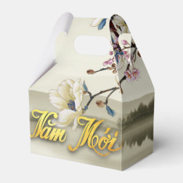 Caixinha De Lembrancinhas Linda cena bucólica Primavera vietnamita Novo Ano 