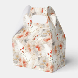 Caixinha De Lembrancinhas Linda Feminina Peach Red Floral