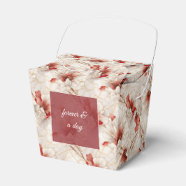 Caixinha De Lembrancinhas Lindo Floral Branco Vermelho