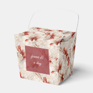 Caixinha De Lembrancinhas Lindo Floral Branco Vermelho
