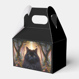 Caixinha De Lembrancinhas Lindo Gato Preto Fofo com Olhos Dourados