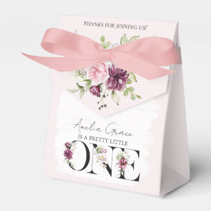 Caixinha De Lembrancinhas Lindo Rubor Floral ONE Primeiro Aniversário da Men
