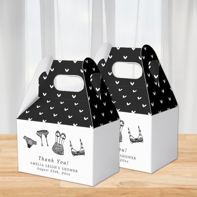 Caixinha De Lembrancinhas Lingerie de Noiva com Moderna Caligrafia (Criador carregado)