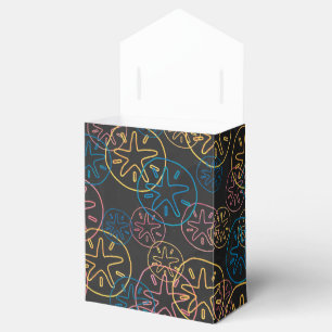 Caixinha De Lembrancinhas Linhas de Dólar de Areia Vermelho Amarelo Azul