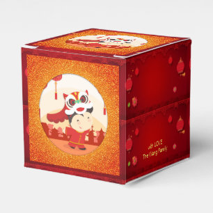 Caixinha De Lembrancinhas Lion Dance Kid Chinês Lunar Ano Novo CFB