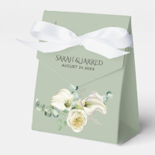 Caixinha De Lembrancinhas Lírios Calla Brancos de Aquarela