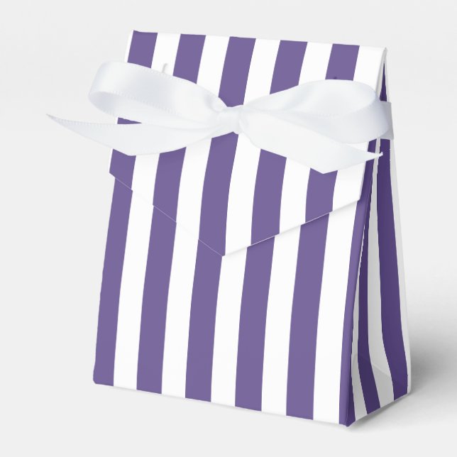 Caixinha De Lembrancinhas Listras de doces ultra-violetas e brancas (Frente)