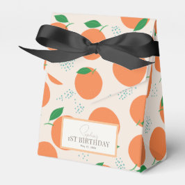 Caixinha De Lembrancinhas Little Cutie Modern Orange Birthday