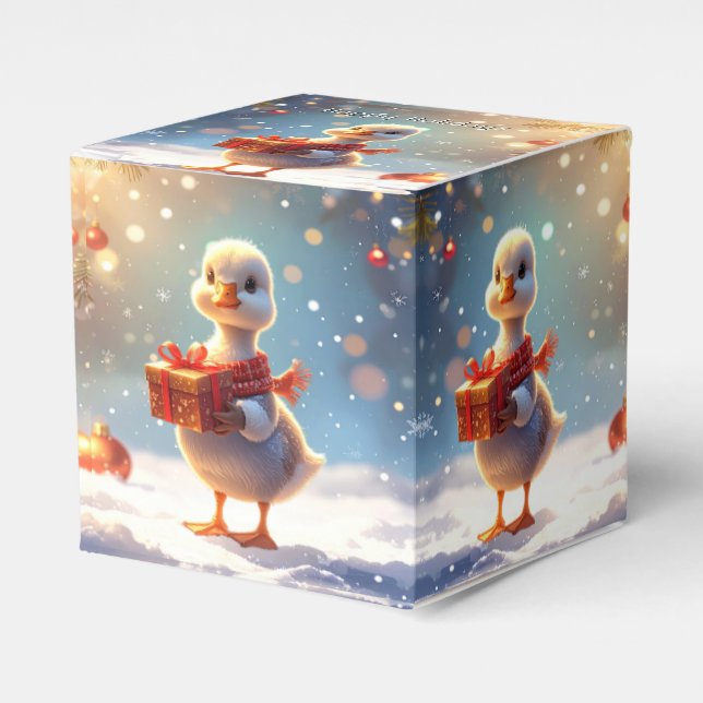Caixinha De Lembrancinhas Little Duck Holiday Favor Box (Frente)