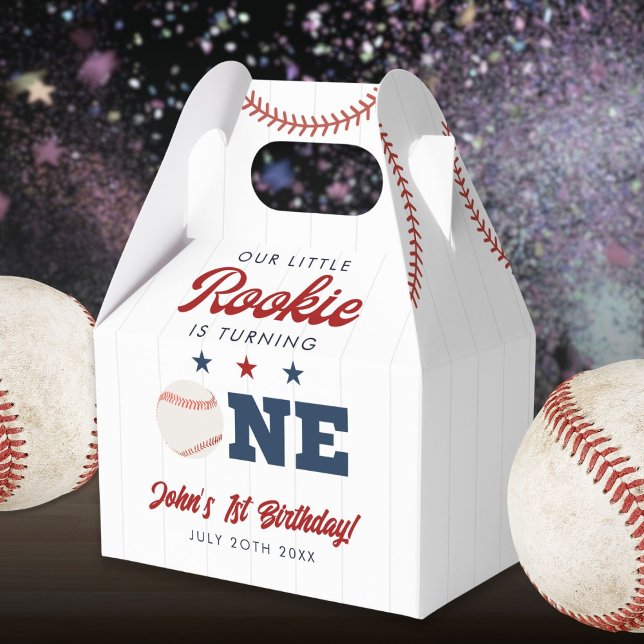 Caixinha De Lembrancinhas Little Rookie Baseball 1st Birthday (Little Rookie Baseball 1st Birthday Favor Boxes)