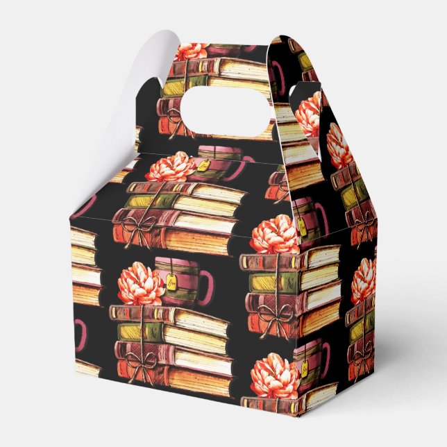 Caixinha De Lembrancinhas Livros E Chá Preto (Frente)