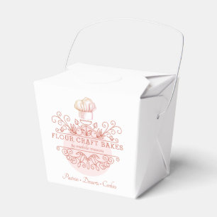 Caixinha De Lembrancinhas Logotipo do Ornamentado rosa e Rosa