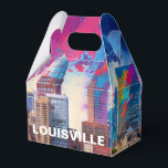 Caixinha De Lembrancinhas Louisville Skyline Abstrato Art<br><div class="desc">Adicione um toque moderno ao seu evento com esta caixa de favoritos com arte em linha de horizonte abstrato Louisville. Perfeito para casamentos,  festas ou presentes corporativos.</div>