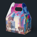 Caixinha De Lembrancinhas Louisville Skyline Abstrato Art<br><div class="desc">Adicione um toque moderno ao seu evento com esta caixa de favoritos com arte em linha de horizonte abstrato Louisville. Perfeito para casamentos,  festas ou presentes corporativos.</div>