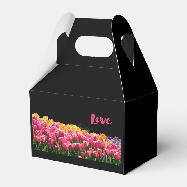 Caixinha De Lembrancinhas Love Tulip Garden (Frente)