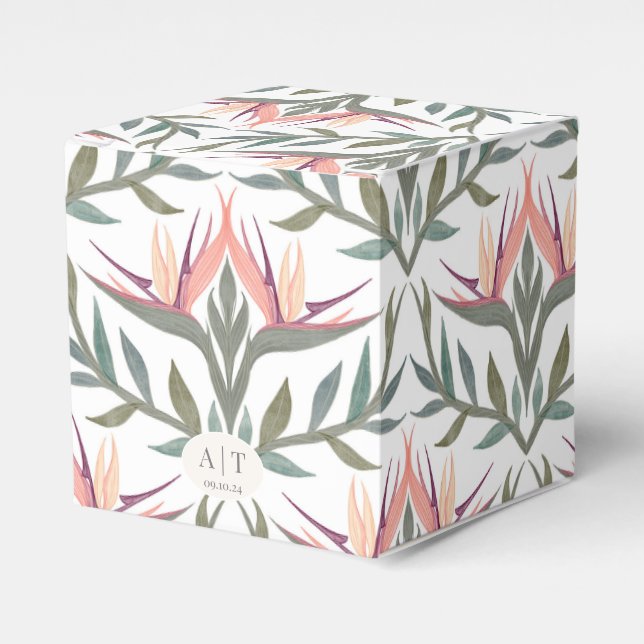 Caixinha De Lembrancinhas Lovebird in Paradise Favor Box (Frente)