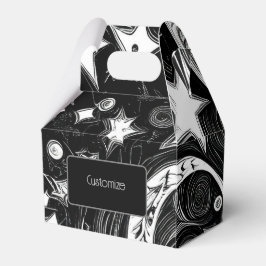 Caixinha De Lembrancinhas Lua E Estrelas Abstrato personalizadas