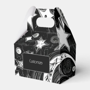 Caixinha De Lembrancinhas Lua E Estrelas Abstrato personalizadas