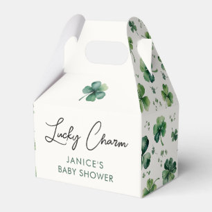 Caixinha De Lembrancinhas Lucky Charm Green Shamrock Chá de fraldas