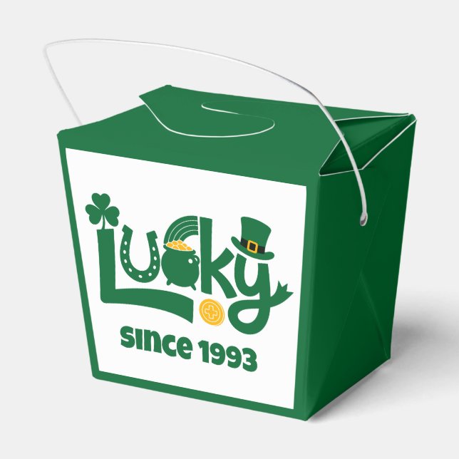 Caixinha De Lembrancinhas Lucky since Year (Verso)