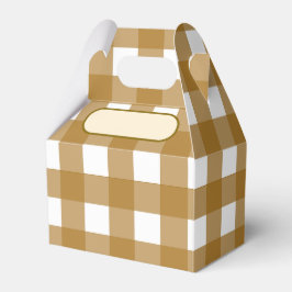 Caixinha De Lembrancinhas Lunch Box Vichy Sienne