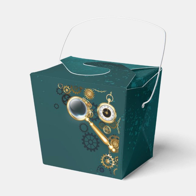 Caixinha De Lembrancinhas Lupa no estilo Steampunk (Frente)