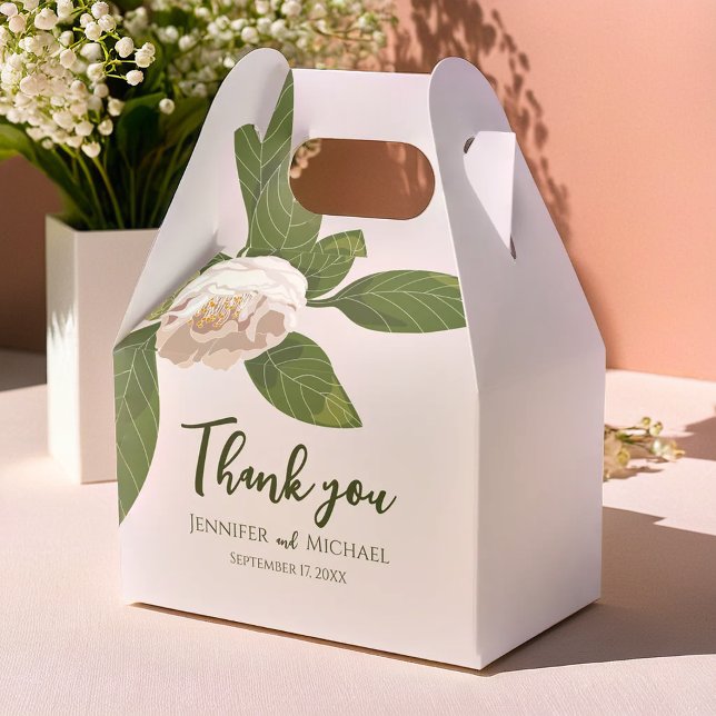 Caixinha De Lembrancinhas Lush Flower e Greenery Elegante (Lush Flower and Greenery Elegant Favor Boxes)