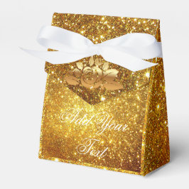 Caixinha De Lembrancinhas Luxo Monograma Dourado Brilhante Popular