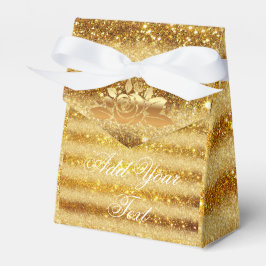 Caixinha De Lembrancinhas Luxo Monogramado Brilho Dourado Popular