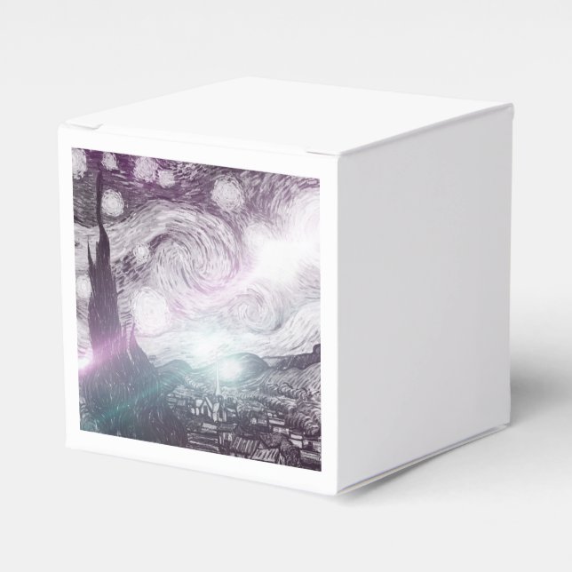 Caixinha De Lembrancinhas Luzes da Noite Estrelada (Frente)