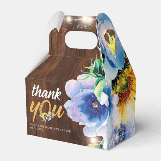 Caixinha De Lembrancinhas Luzes Florais De Cowgirl Russas Personalizadas (Frente)