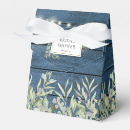 Caixinha De Lembrancinhas Luzinhas Rústicas de Corda com Folhagem Chá de Noi