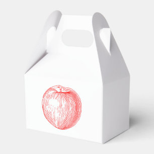 Caixinha De Lembrancinhas Maçã de Letterpress Vermelha Candy Apple