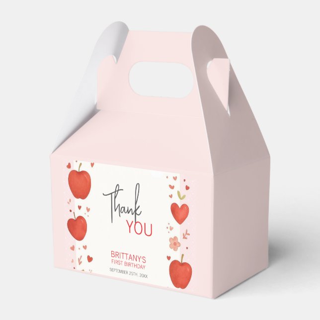 Caixinha De Lembrancinhas Maçã de Nossa Queda de Olhos Pensada Aniversário (Frente)