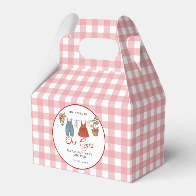 Caixinha De Lembrancinhas Maçã dos nossos olhos Fruta Queda obrigado chá de  (Frente)