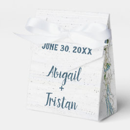 Caixinha De Lembrancinhas Madeira branca com Flores para casamentos