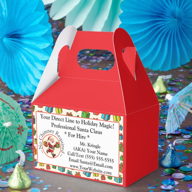 Caixinha De Lembrancinhas Magia de Natal - Cartão de visita Holiday (Festa)