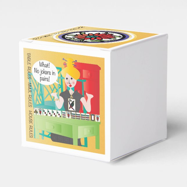 Caixinha De Lembrancinhas Mah Jongg Diz Sem Jokers (Frente)