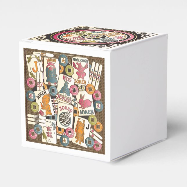 Caixinha De Lembrancinhas Mah Jongg Jokers (Frente)