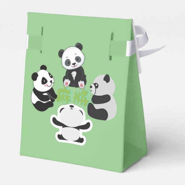 Caixinha De Lembrancinhas Mahjong Panda Cute Funny (Verso)