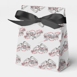 Caixinha De Lembrancinhas Maine Chickadee Bird Feriado de inverno Neve