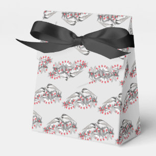 Caixinha De Lembrancinhas Maine Chickadee Bird Feriado de inverno Neve